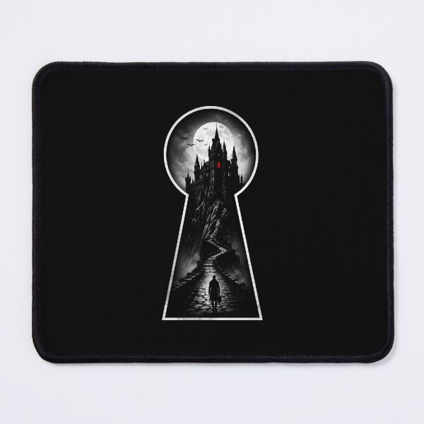 Item preview, Castle Dracula Keyhole View Gothic Horror Fantasy Illustration designed and sold by Fenay Designs.