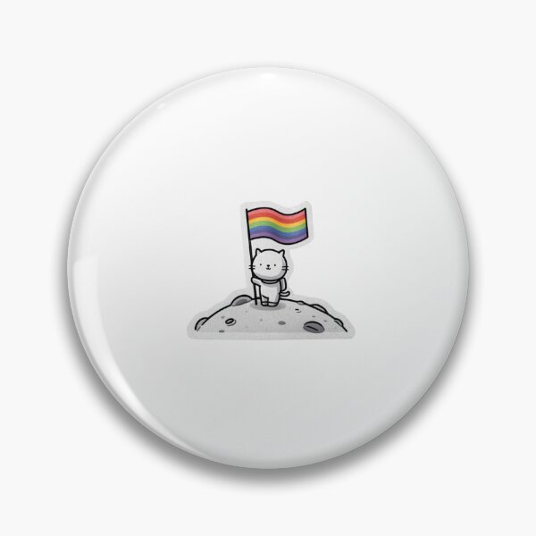Item preview, Cat astronaut with pride rainbow flag designed and sold by MendaciousMina.