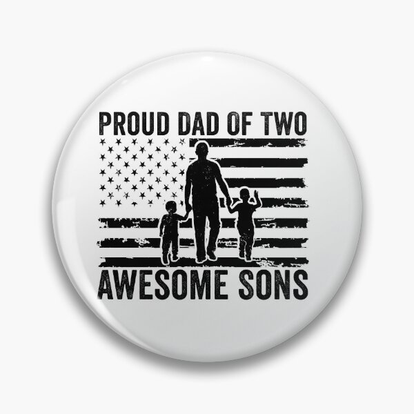 Item preview, Proud Dad of Two Awesome Sons Shirt | Father of Boys Gift | Proud Dad Family Design designed and sold by 76Valeria.