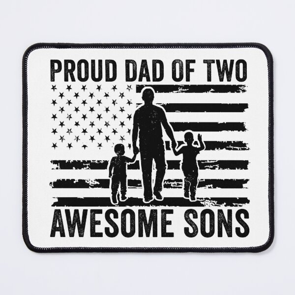 Item preview, Proud Dad of Two Awesome Sons Shirt | Father of Boys Gift | Proud Dad Family Design designed and sold by 76Valeria.
