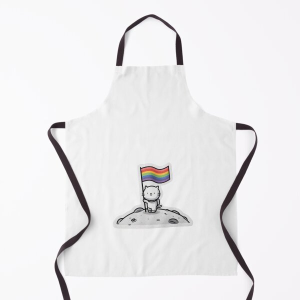 Item preview, Cat astronaut with pride rainbow flag designed and sold by MendaciousMina.