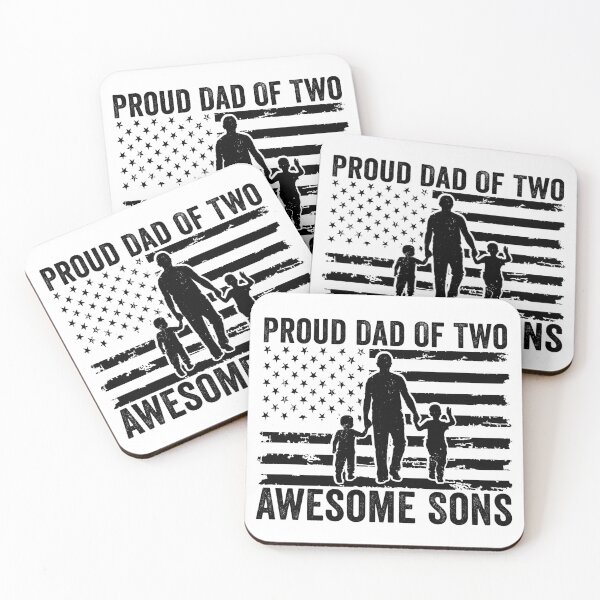 Item preview, Proud Dad of Two Awesome Sons Shirt | Father of Boys Gift | Proud Dad Family Design designed and sold by 76Valeria.