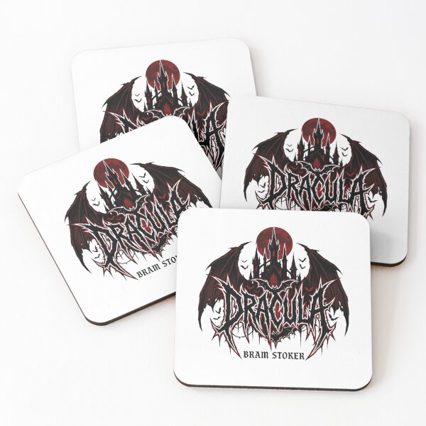 Item preview, Dracula Bram Stoker Death Metal Gothic Castle Logo Art designed and sold by Fenay Designs.