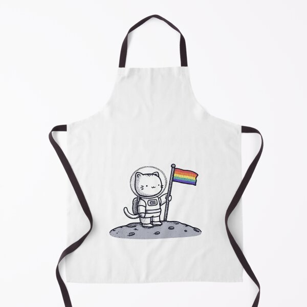 Item preview, Cat astronaut with pride rainbow flag designed and sold by MendaciousMina.
