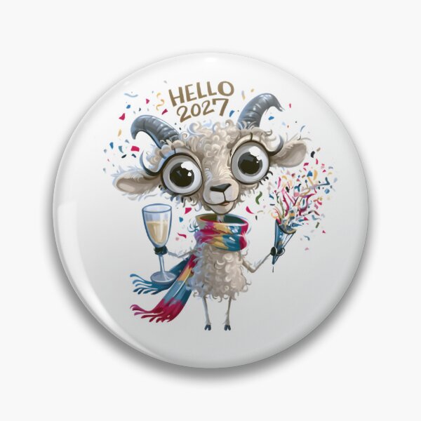 Item preview, Hello 2027 Goat designed and sold by Retro Whimsy.