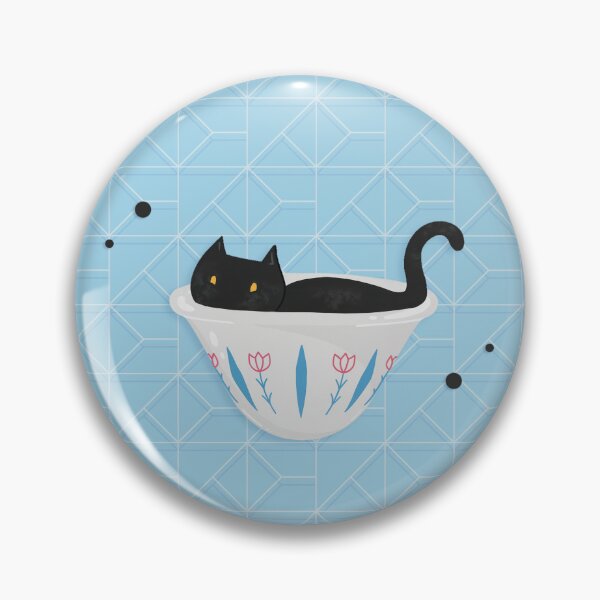 Item preview, Black Cat in Arabic Coffee Finjan — Levantine Illustration designed and sold by shoufimafi.
