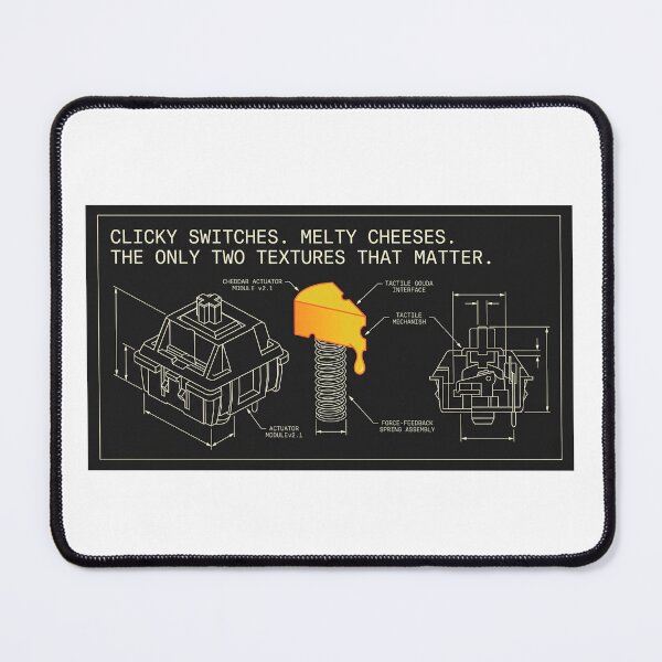 Item preview, Clicky Switches Melty Cheeses Keyboard Blueprint designed and sold by BrutOriginal.
