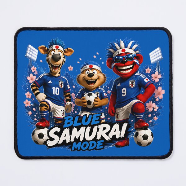 Item preview, Blue Samurai Mode Japan Football Wooligan Team designed and sold by WabiSabiSjak.