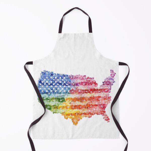 Item preview, United States rainbow pride rainbow flowers flag designed and sold by MendaciousMina.