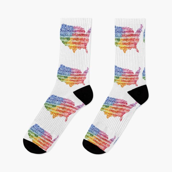 Item preview, United States rainbow pride rainbow flowers flag designed and sold by MendaciousMina.