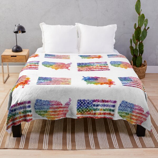 Item preview, United States rainbow pride rainbow flowers flag sticker pack designed and sold by MendaciousMina.