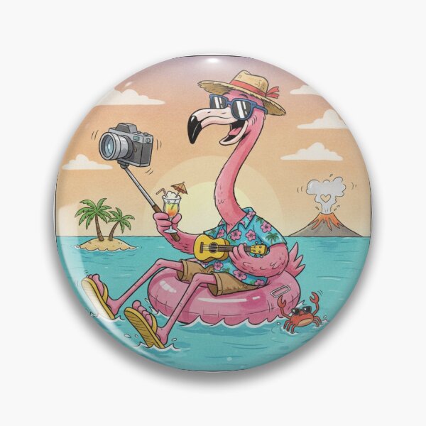 Item preview, Funny Vacation Flamingo 2 designed and sold by Treasurekey.