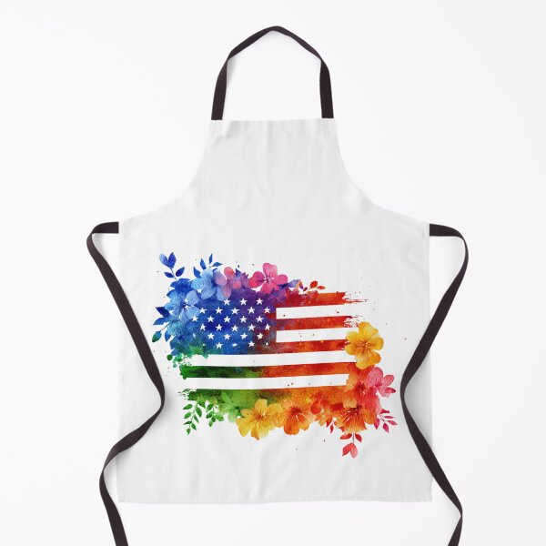 Item preview, United States rainbow pride rainbow flowers flag designed and sold by MendaciousMina.