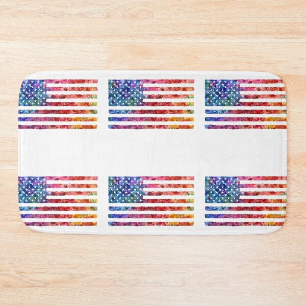 Item preview, United States rainbow pride rainbow flowers flag designed and sold by MendaciousMina.