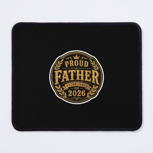 Item preview, Proud Father Est 2026: New Dad Father's Day Gift Badge Design designed and sold by TheAngelHeart.