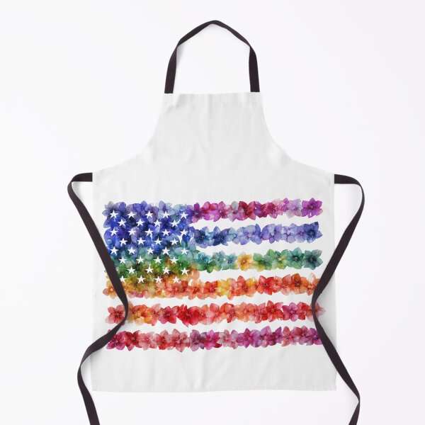 Item preview, United States rainbow pride rainbow flowers flag designed and sold by MendaciousMina.