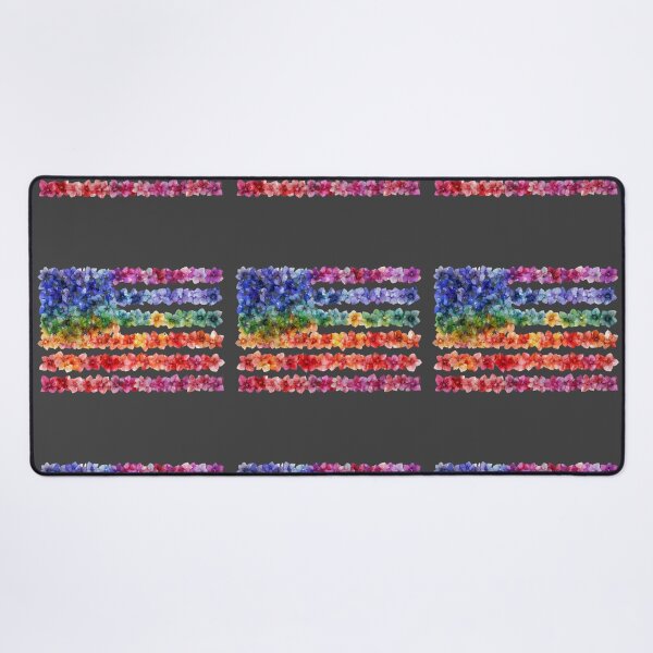 Item preview, United States rainbow pride rainbow flowers flag designed and sold by MendaciousMina.