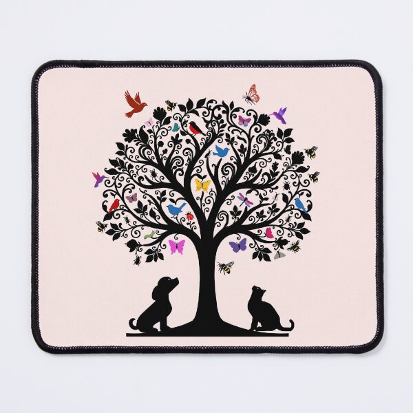 Item preview, TREE OF LIFE WITH BIRDS, DOG, CAT, BUTTERFLY AND INSECTS designed and sold by classic car craze.