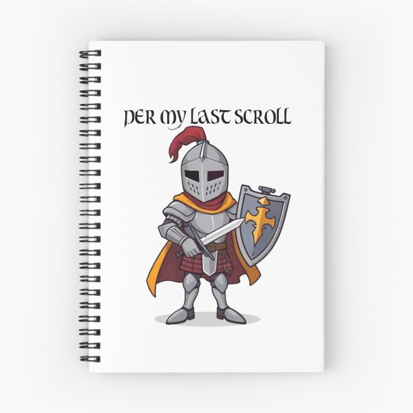 Item preview, Per My Last Scroll Funny Medieval Knight Cartoon designed and sold by BeautifulVibe.