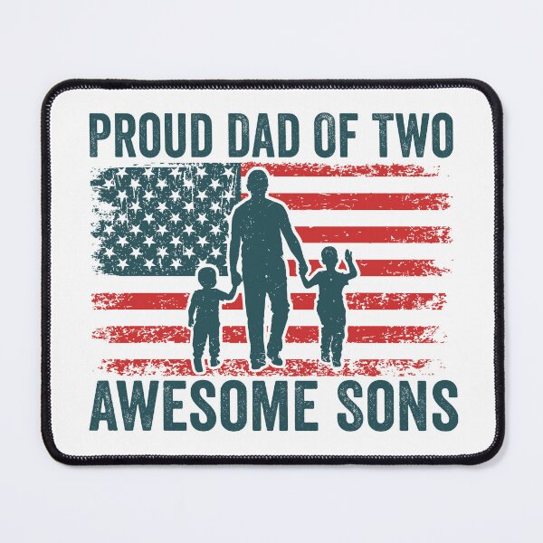 Item preview, Proud Dad of Two Awesome Sons Shirt | Father of Boys Gift | Proud Dad Family Design designed and sold by 76Valeria.