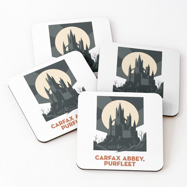 Item preview, Carfax Abbey Purfleet Dracula Geometric Moon Castle Art designed and sold by Fenay Designs.