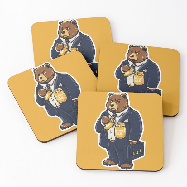 Item preview, Business Bear Suit Honey Jar Briefcase Funny Design designed and sold by BooDesignStudio.