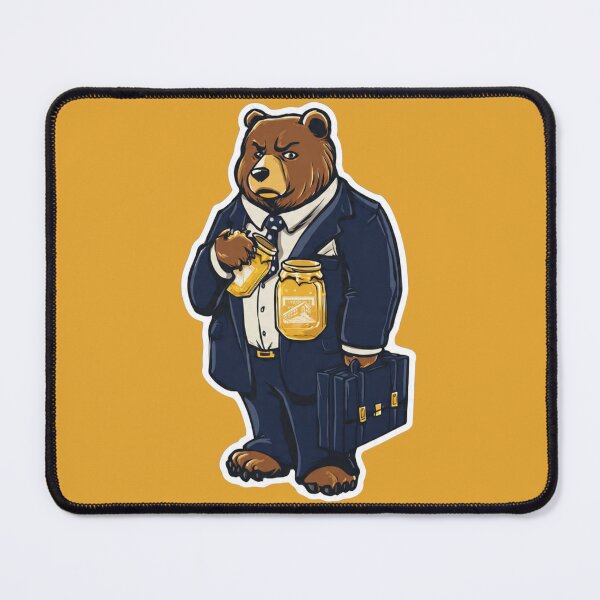 Item preview, Business Bear Suit Honey Jar Briefcase Funny Design designed and sold by BooDesignStudio.