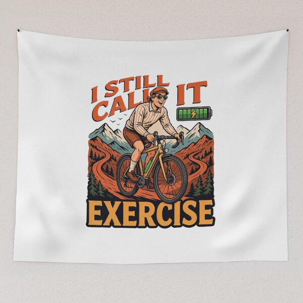 Item preview, I Still Call It Exercise Funny E-Bike Design | Electric Bike Rider Cycling Humor designed and sold by ArcticFoxStudio.