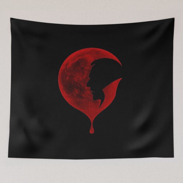 Item preview, Dracula Vampire Profile Red Moon Blood Drop Art designed and sold by Fenay Designs.