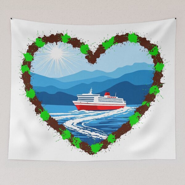 Item preview, Heart Framed Ferry Voyage designed and sold by PixorStudio.