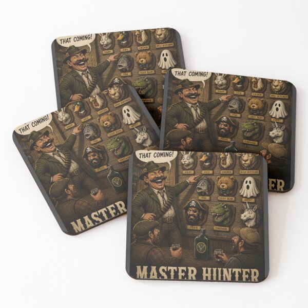 Item preview, Master Hunter Funny Drinking Joke Pub Humour Design designed and sold by Hornace88studio.