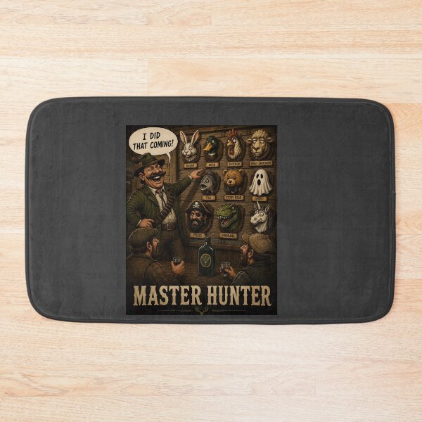 Item preview, Master Hunter Funny Drinking Joke Pub Humour Design designed and sold by Hornace88studio .