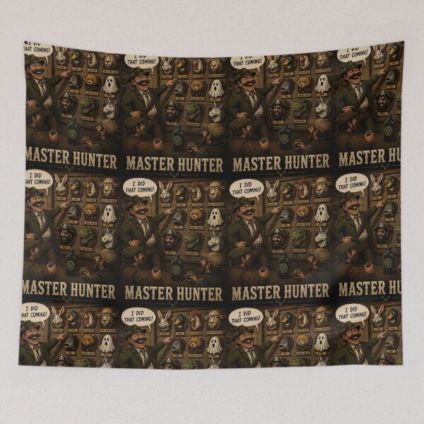 Item preview, Master Hunter Funny Drinking Joke Pub Humour Design designed and sold by Hornace88studio .