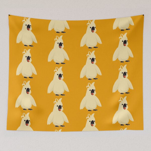 Item preview, Playful Cockatoo Pattern 9B – Humorous animal Design  designed and sold by StefanStudioArt.