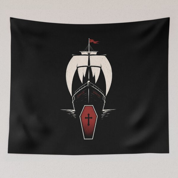 Item preview, Dracula Demeter Ship Vampire Fangs Coffin Art designed and sold by Fenay Designs.