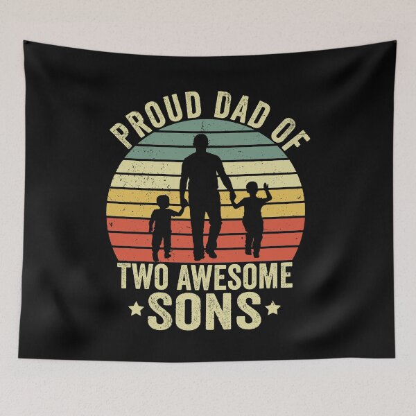 Item preview, Proud Dad of Two Awesome Sons Shirt | Father of Boys Gift | Proud Dad Family Design designed and sold by 76Valeria.