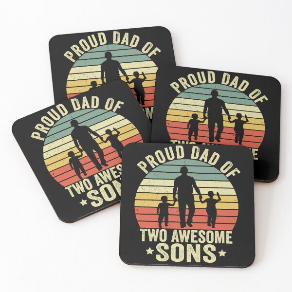 Item preview, Proud Dad of Two Awesome Sons Shirt | Father of Boys Gift | Proud Dad Family Design designed and sold by 76Valeria.