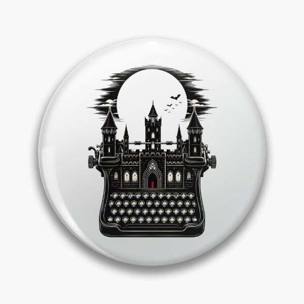 Item preview, Dracula Gothic Castle Typewriter Literary Horror Art designed and sold by Fenay Designs.