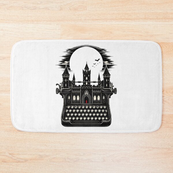 Item preview, Dracula Gothic Castle Typewriter Literary Horror Art designed and sold by Fenay Designs.