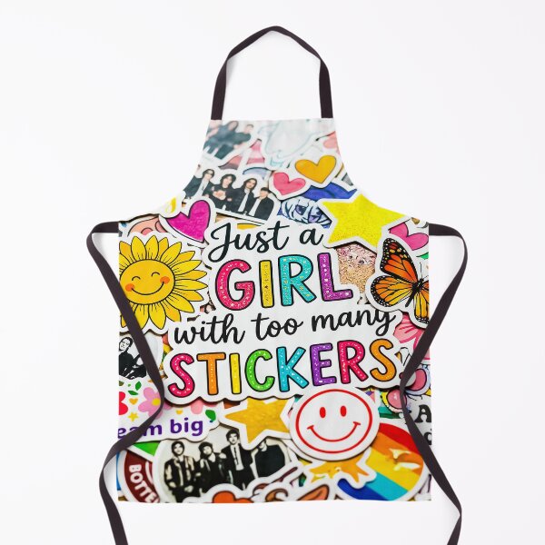 Item preview, Just a Girl With Too Many Stickers - Maximalist Stationery Meme  designed and sold by Tokraz-art.