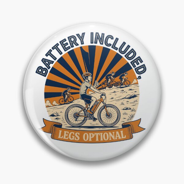 Item preview, Battery Included Legs Optional Funny E-Bike Design | Electric Mountain Bike Humor designed and sold by ArcticFoxStudio.