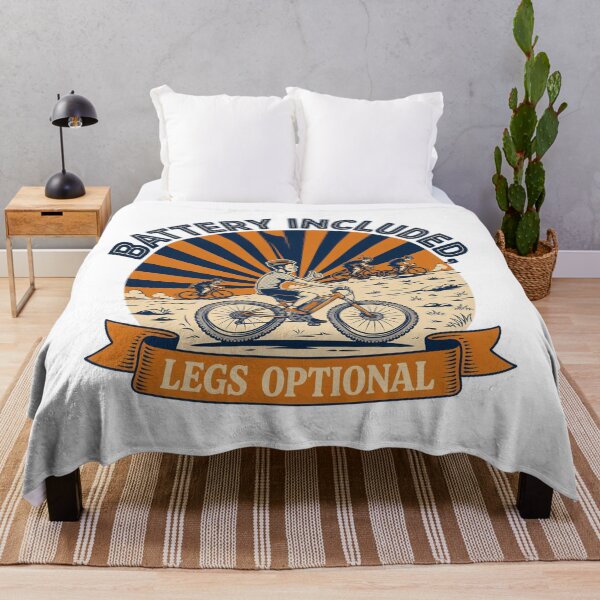 Item preview, Battery Included Legs Optional Funny E-Bike Design | Electric Mountain Bike Humor designed and sold by ArcticFoxStudio.