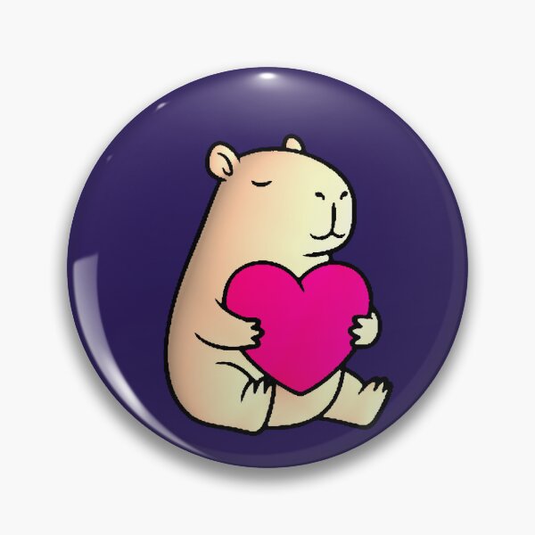 Item preview, Cute Kawaii Pink Heart Capybara designed and sold by AstronautMerch.