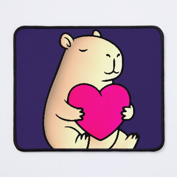 Item preview, Cute Kawaii Pink Heart Capybara designed and sold by AstronautMerch.