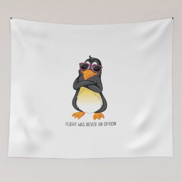 Item preview, Flight was Never an Option Sarcastic Penguin Sticker designed and sold by Criteve.