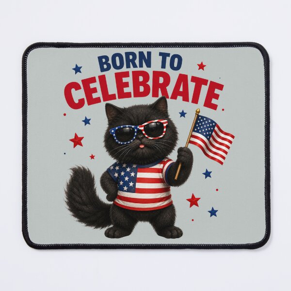 Item preview, Born To Celebrate Floof Cat designed and sold by lumar23.