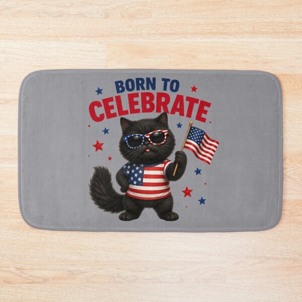 Item preview, Born To Celebrate Floof Cat designed and sold by lumar23.