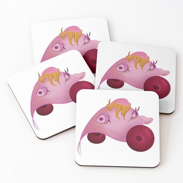 Item preview, Surreal Pink Car Creature - Weirdcore Cartoon Monster Art designed and sold by WhimsicalWeirdoArt.