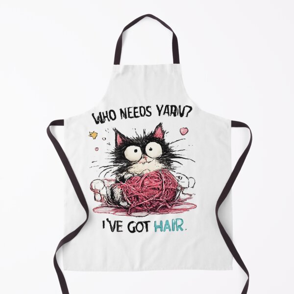 Item preview, Who Needs Yarn? I've Got Hair! Funny Cat Lover Design | Cute Messy Cat Cartoon designed and sold by vansaidshop ⭐⭐⭐⭐⭐.