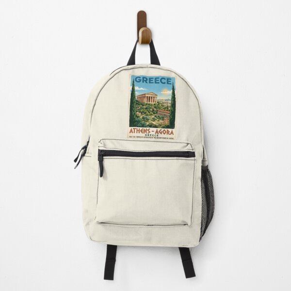 Item preview, Athens Greece Vintage Travel Poster Temple Of Hephaestus designed and sold by RetroRewind Studio.